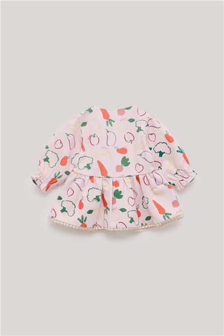 Layette Kız Bebek Desenli Elbise