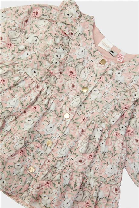 Layette Kız Bebek Desenli Elbise