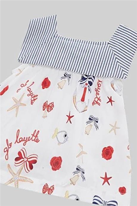 Layette Kız Bebek Desenli Elbise