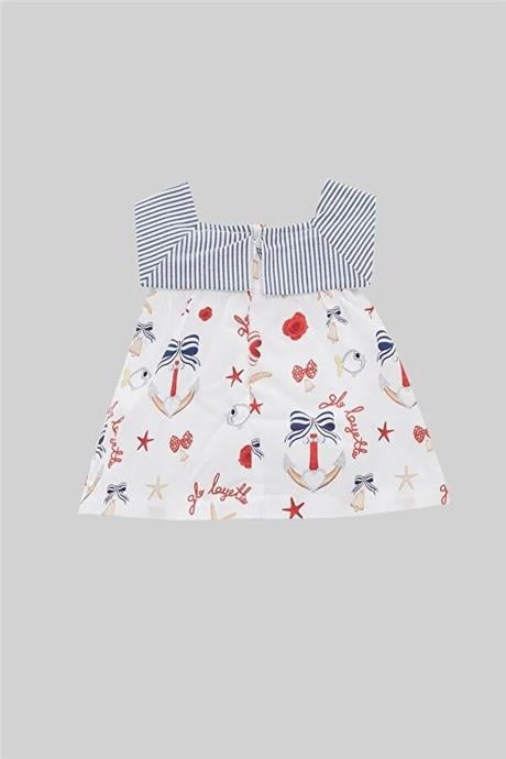 Layette Kız Bebek Desenli Elbise
