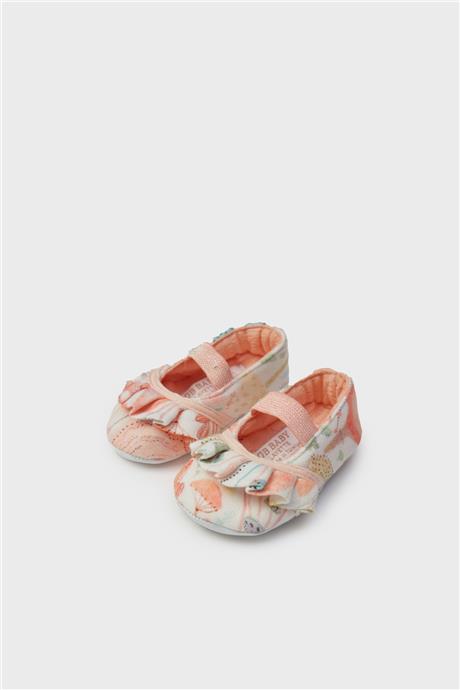 Layette Kız Bebek Desenli Patik