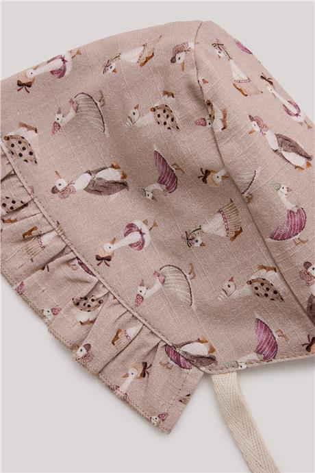Layette Kız Bebek Desenli Şapka