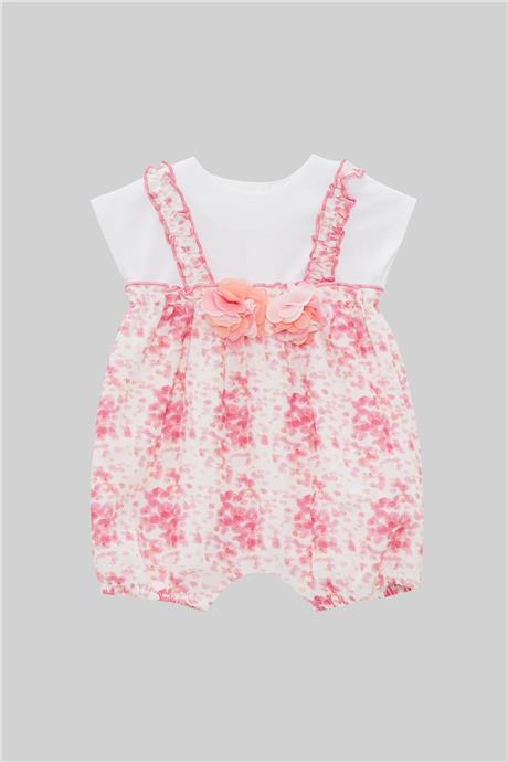 Layette Kız Bebek Desenli Tulum