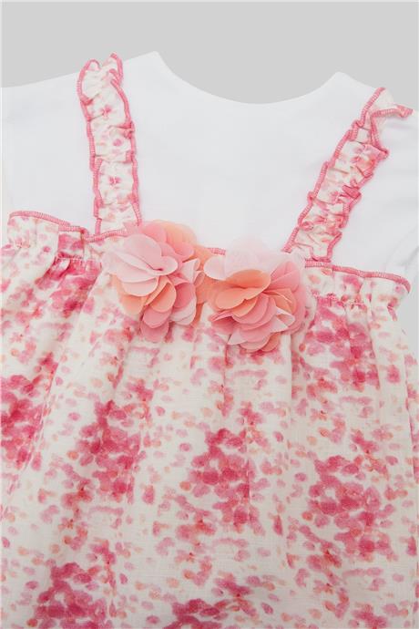Layette Kız Bebek Desenli Tulum