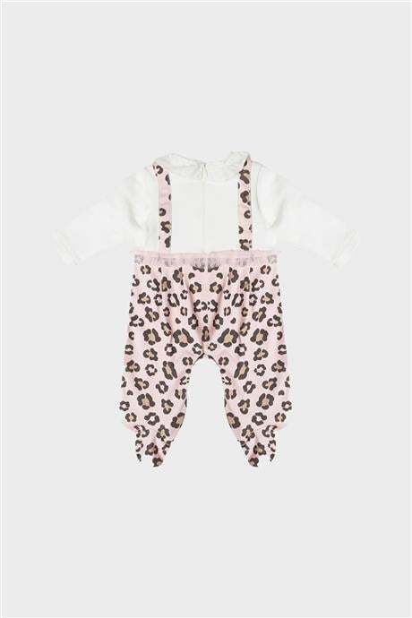 Layette Kız Bebek Desenli Tulum Takımı