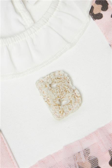 Layette Kız Bebek Desenli Tulum Takımı