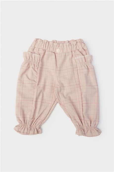 Layette Kız Bebek Ekose Pantolon