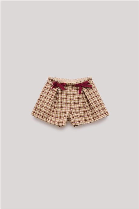 Layette Kız Bebek Ekose Şort