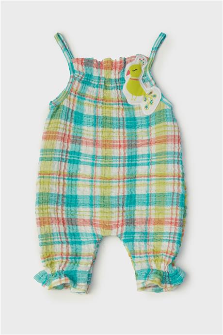 Layette Kız Bebek Ekose Tulum