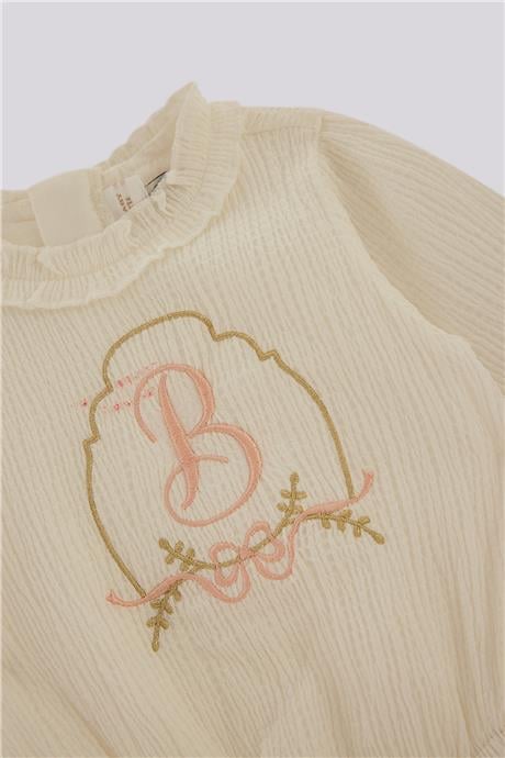 Layette Kız Bebek Ekru BluzLayette Kız Bebek Ekru Bluz