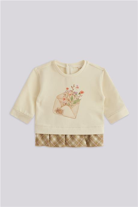 Layette Kız Bebek Ekru SweatshirtLayette Kız Bebek Ekru Sweatshirt