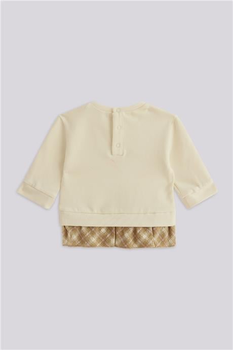 Layette Kız Bebek Ekru SweatshirtLayette Kız Bebek Ekru Sweatshirt