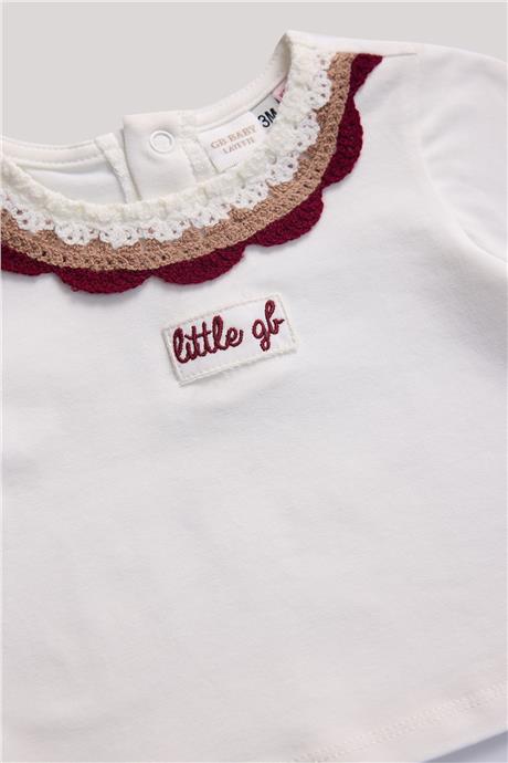 Layette Kız Bebek Ekru T-Shirt