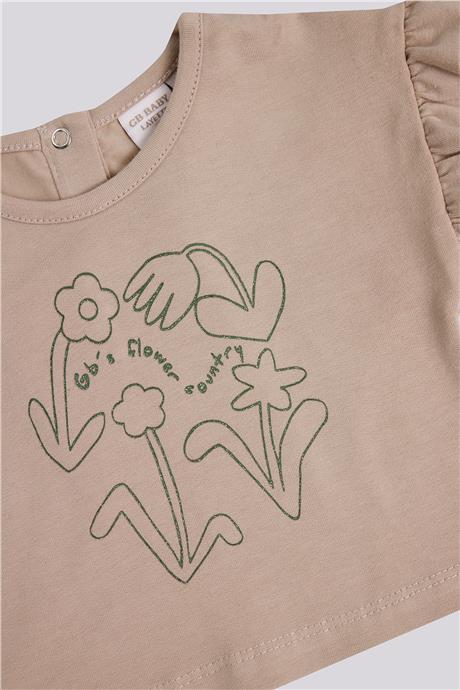 Layette Kız Bebek Kahverengi TshirtLayette Kız Bebek Kahverengi Tshirt