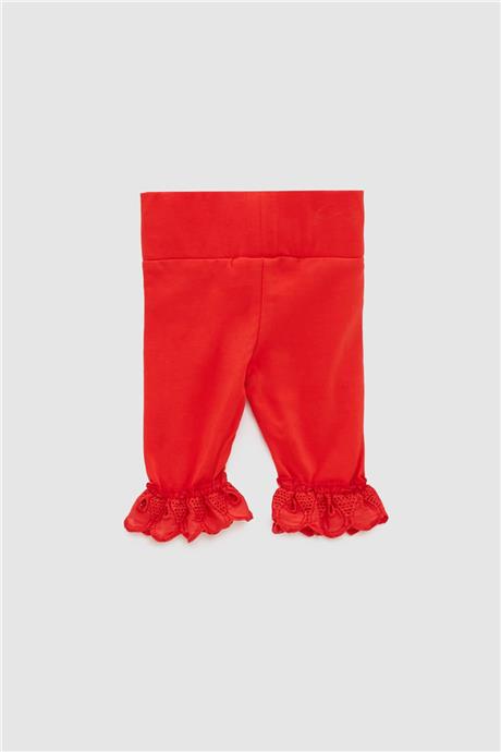 Layette Kız Bebek Kırmızı Tayt
