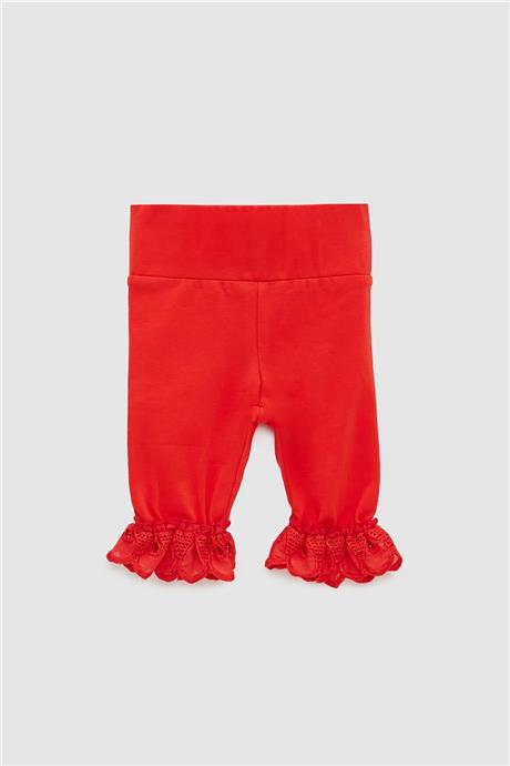 Layette Kız Bebek Kırmızı Tayt