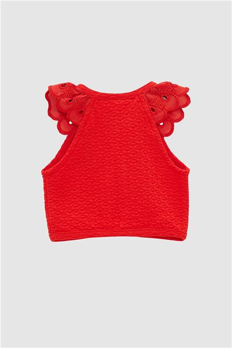 Layette Kız Bebek Kırmızı Yelek