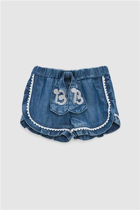 Layette Kız Bebek Mavi Şort