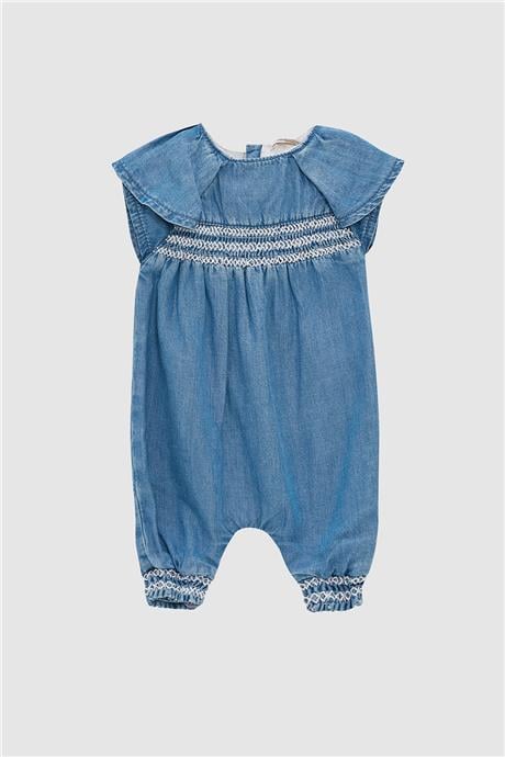 Layette Kız Bebek Mavi Tulum