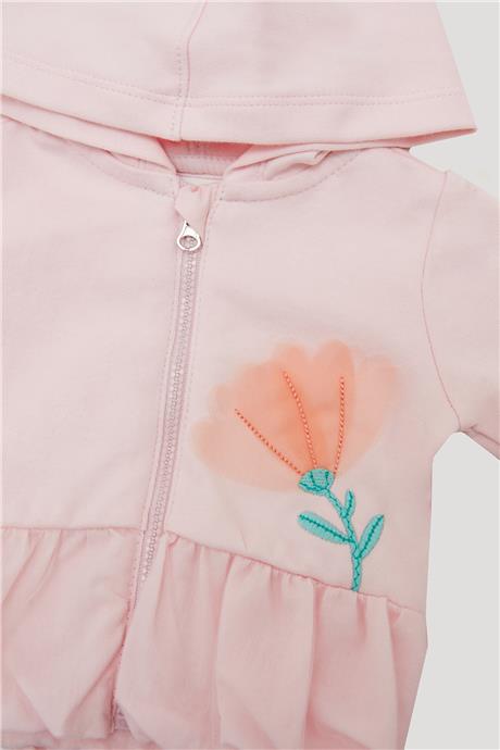 Layette Kız Bebek Pembe Eşofman Üstü