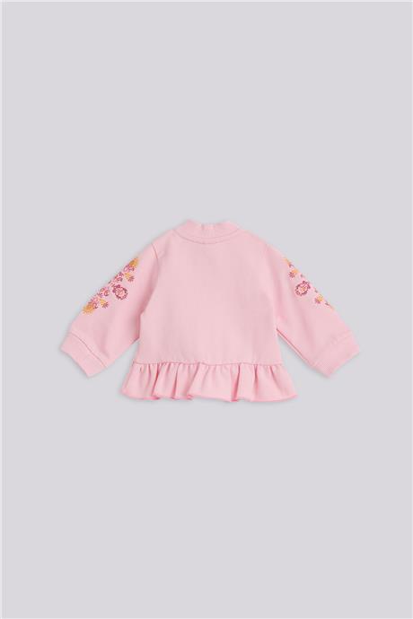 Layette Kız Bebek Pembe Eşofman ÜstüLayette Kız Bebek Pembe Eşofman Üstü