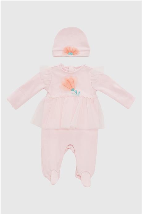 Layette Kız Bebek Pembe Tulum