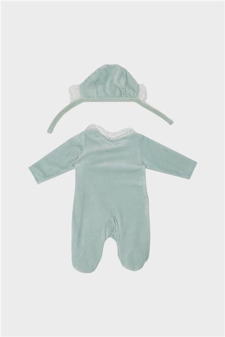 Layette Kız Bebek Yeşil 2li Tulum Takım