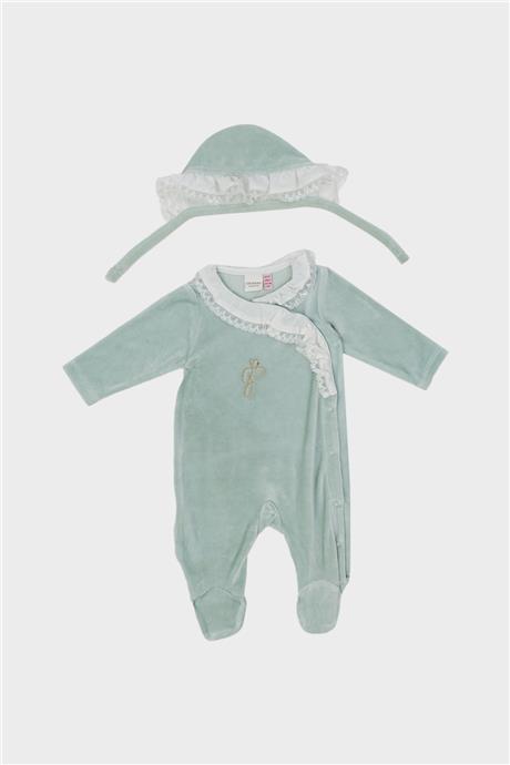 Layette Kız Bebek Yeşil 2li Tulum Takım