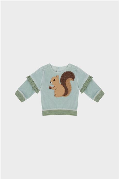Layette Kız Bebek Yeşil Sweatshirt