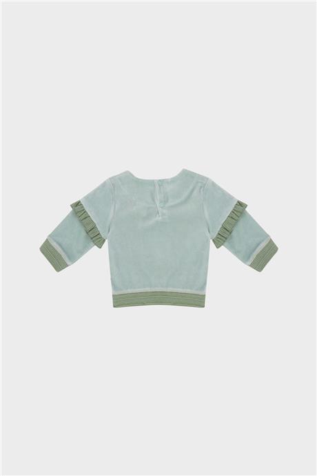 Layette Kız Bebek Yeşil Sweatshirt