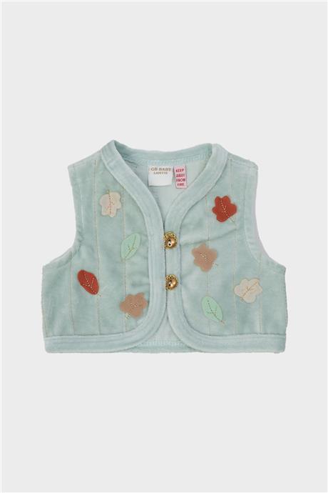 Layette Kız Bebek Yeşil Yelek