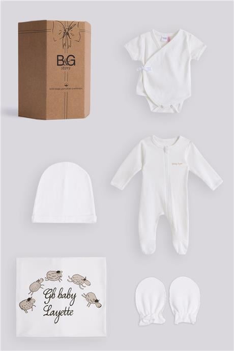 Layette Unisex Ekru Hastane ÇıkışıLayette Unisex Ekru Hastane Çıkışı