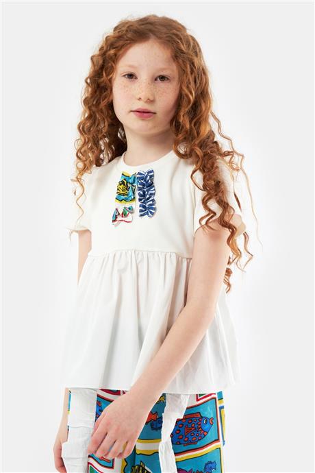 Lia Lea Kız Çocuk Beyaz Bluz