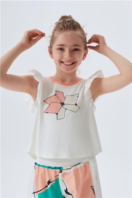Lia Lea Kız Çocuk Beyaz T-Shirt