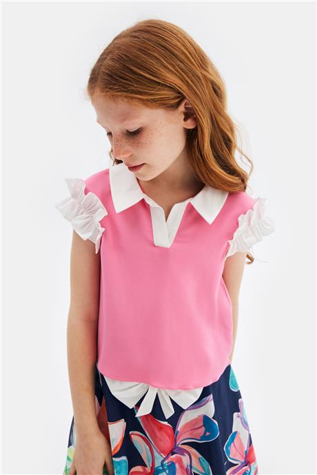 Lia Lea Kız Çocuk Pembe Bluz