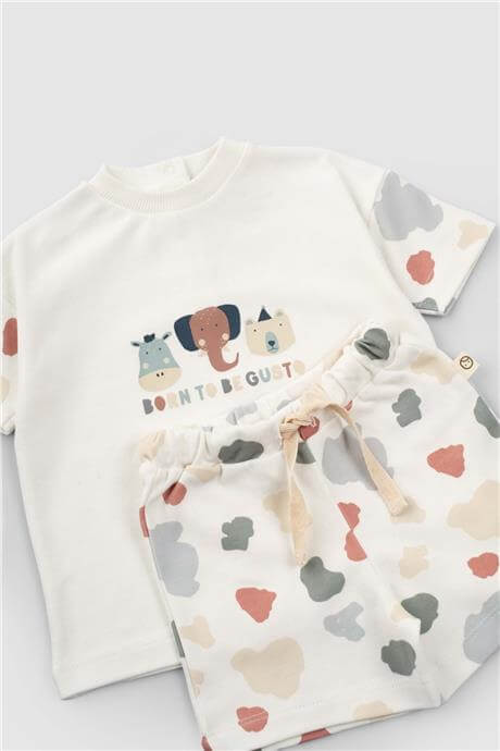 Little Gusto Unisex Desenli Şort TakımLittle Gusto Unisex Desenli Şort Takım