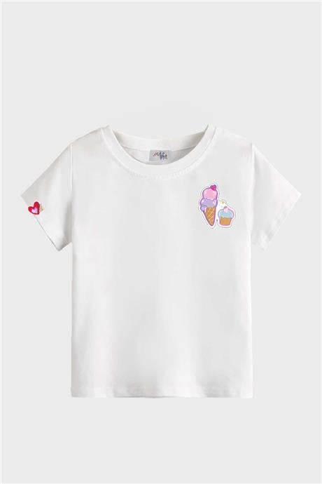 Melomel Erkek Çocuk Beyaz T-Shirt