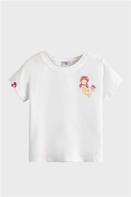 Melomel Erkek Çocuk Beyaz T-Shirt
