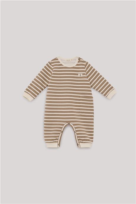 Nebbati Basic Erkek Bebek Bej Tulum