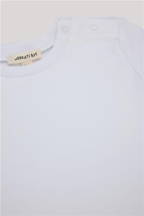 Nebbati Basic Erkek Bebek Beyaz T-Shirt