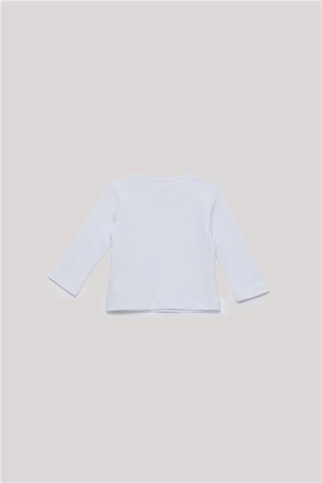 Nebbati Basic Erkek Bebek Beyaz T-Shirt