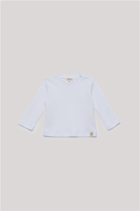 Nebbati Basic Erkek Bebek Beyaz T-Shirt