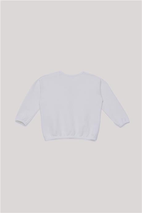 Nebbati Basic Erkek Bebek Ekru Sweatshirt