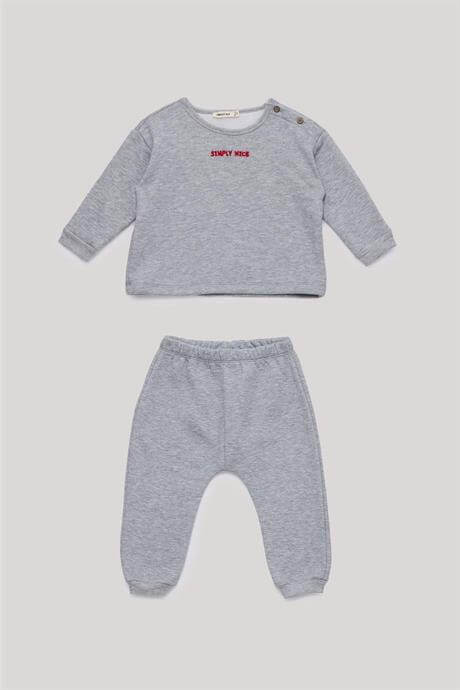 Nebbati Basic Erkek Bebek Gri TakımNebbati Basic Erkek Bebek Gri Takım