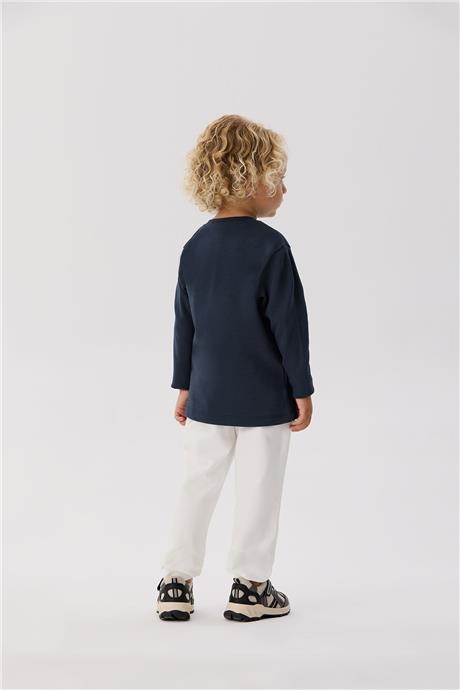 Nebbati Basic Erkek Bebek Lacivert T-Shirt