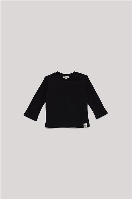 Nebbati Basic Erkek Bebek Siyah T-Shirt