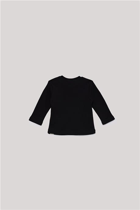 Nebbati Basic Erkek Bebek Siyah T-Shirt