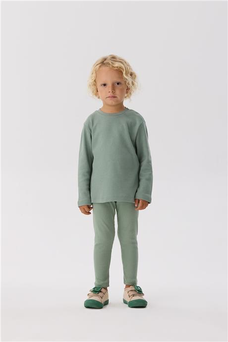 Nebbati Basic Erkek Bebek Yeşil T-Shirt