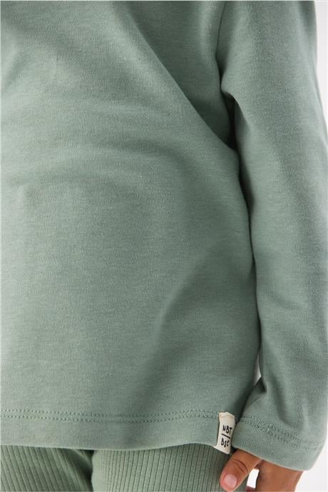 Nebbati Basic Erkek Bebek Yeşil T-Shirt