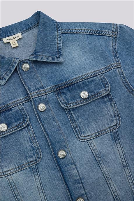 Nebbati Basic Erkek Çocuk Denim CeketNebbati Basic Erkek Çocuk Denim Ceket